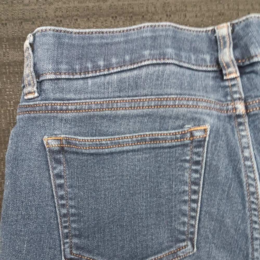 Chaps Petite Womens 10P Medium Wash Skinny Denim Jeans Blue Elastic Waistband - Picture 7 of 13